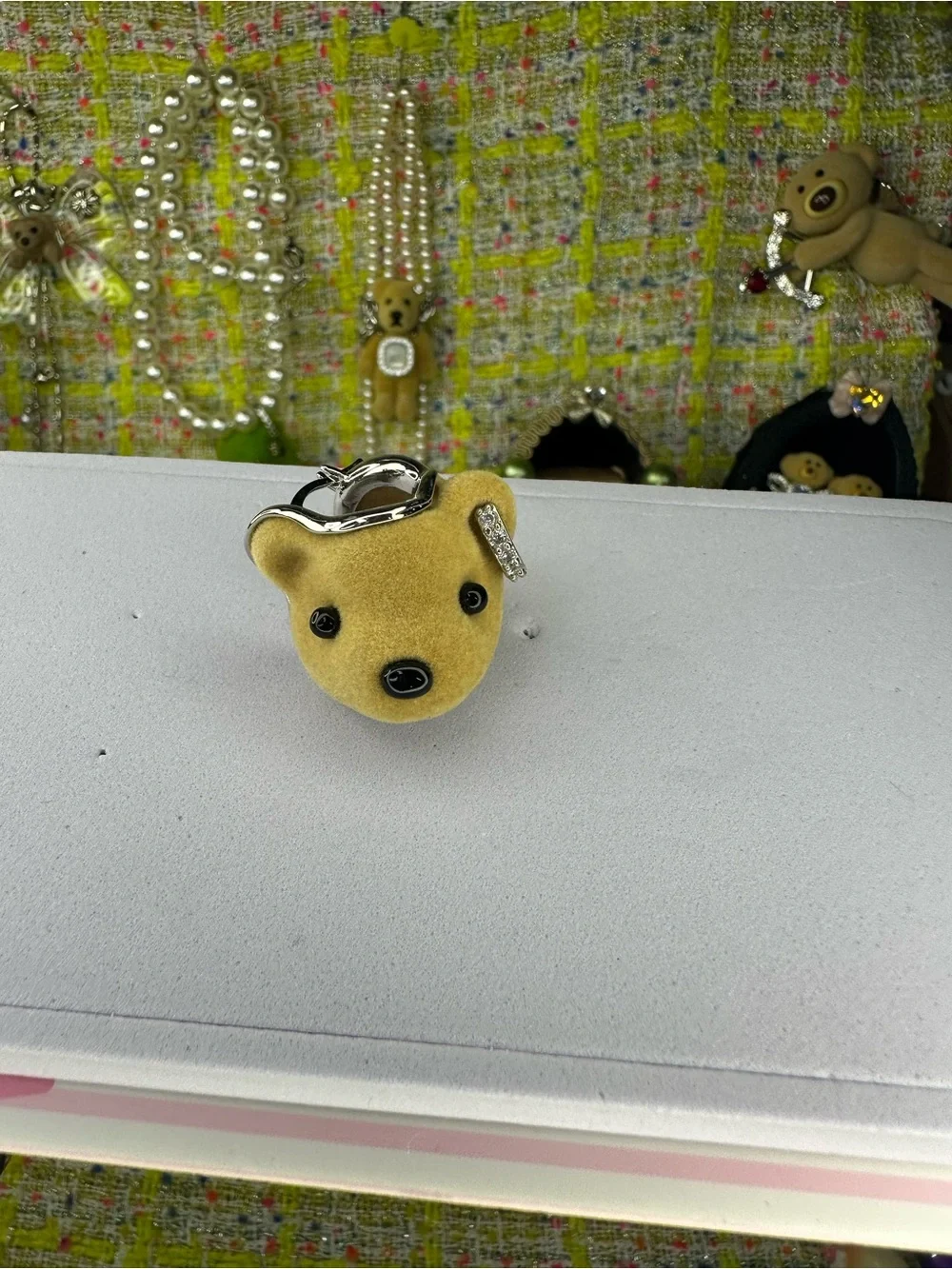 Yimin plush bear head erring one only